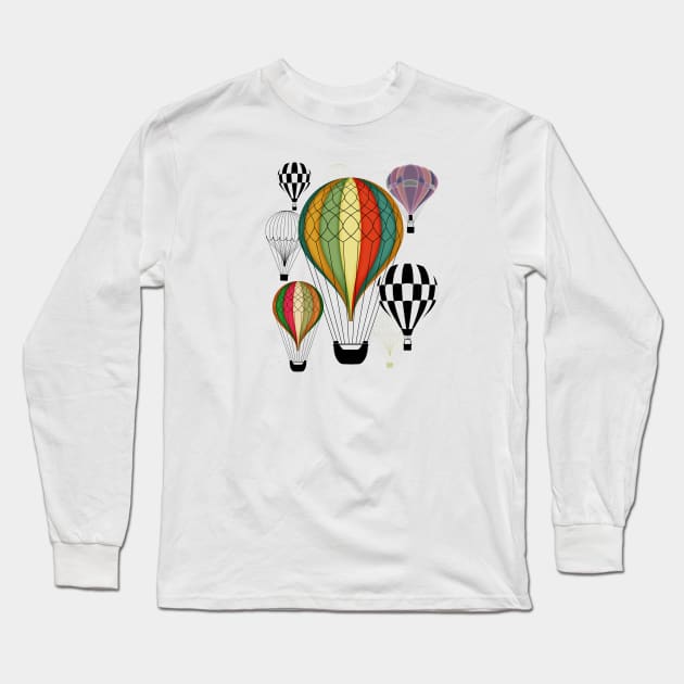 1er vuelo Aerostático en España Long Sleeve T-Shirt by dipweb